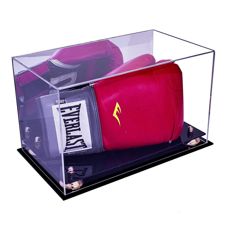 Eco - Friendly Deluxe Acrylic Boxing Glove Tampilan Box W11 X D8 X H8.5 Inci