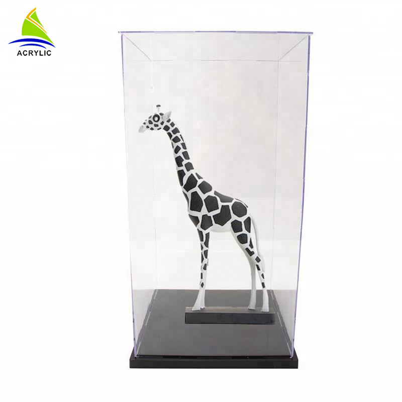 High Gloss Square Acrylic Tampilan Kotak Mewah Kontra Top Dekorasi Kotak Clear Disesuaikan