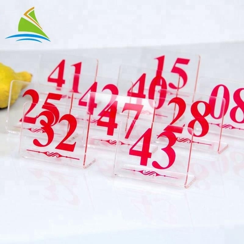 Kreatif Akrilik Pemegang Tanda Tampilan Meja Kartu digital Display Pemegang Tag Akrilik