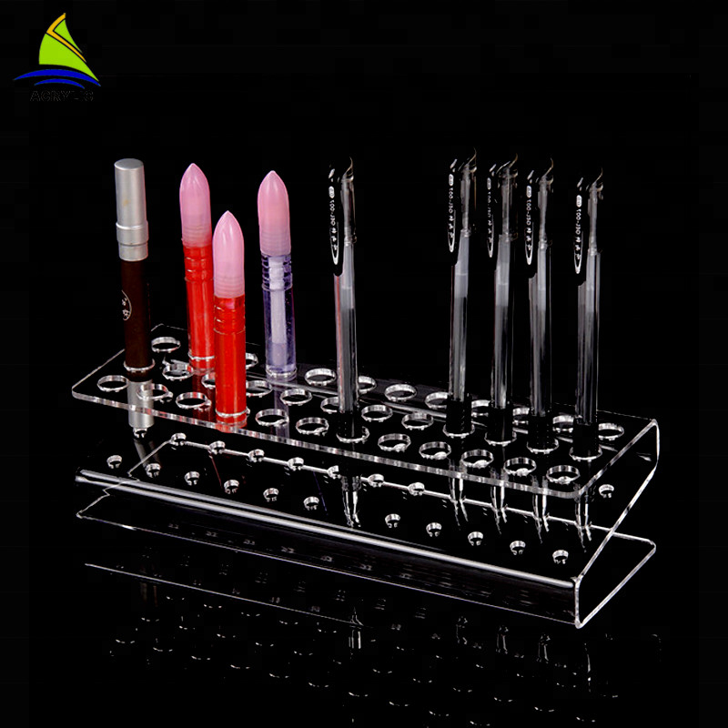 Profesional Acrylic Display Produk Berdiri Meja Organizer Acrylic Shop Pen Holder